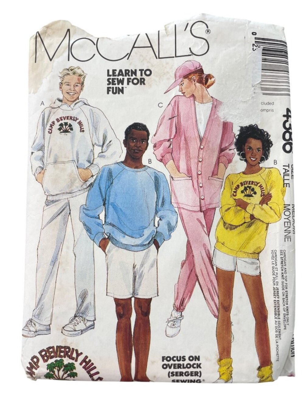 Vintage 80s Mccalls 4386 Sewing Pattern Medium Camp Beverly Hills 1977 Uncut